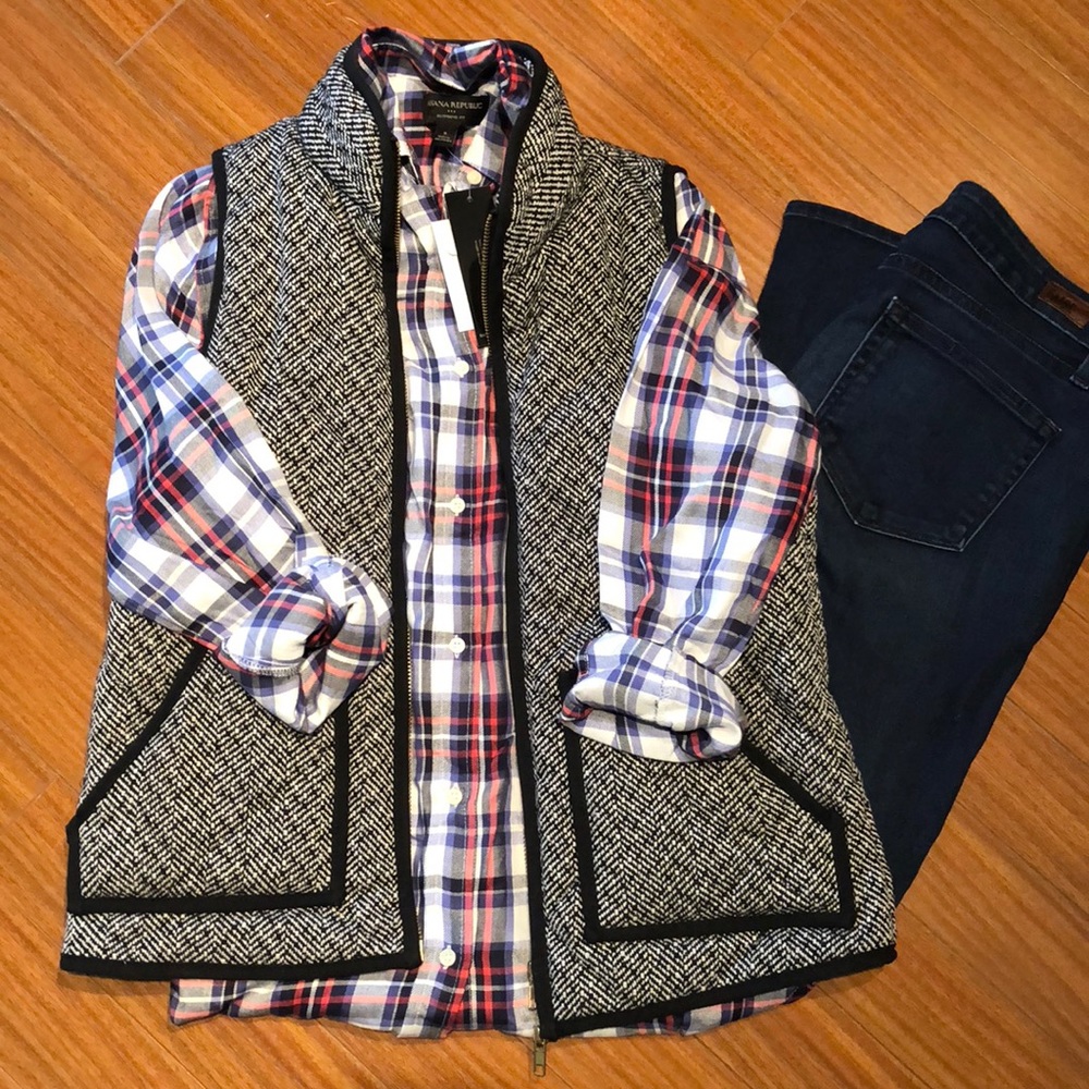 BananaRepublic Plaid Boyfriend